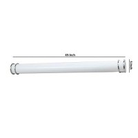 Benjara Bm220717 Pipe Design Metal Vanity Light With Hardwired Switch, Set Of 4, Large, White