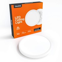 Taloya Flush Mount Ceiling Light,18W, 5000K Daylight, 8.9 Inch, 1800Lm, Round Surface Mounted Lighting Fixture, Ideal For Aisles, Balconies, Corridors, Hallways, Stairwells, Elt Listed