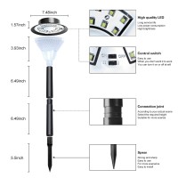 Beidelt Solar Pathway Lights Outdoor,High Lumens Landscape Path Lights,Ip65 Waterproof Auto On/Off White Solar Driveway Light, Led Solar Walkway Back Yard Lights For Garden Lawn Patio Walkway-2Pck