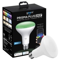 Geeni Prisma Drop 2700K-6500K Tunable And Dimmable Br30 Led Smart Light Bulb, Rgbw Wifi Bulb, No Hub Required, Compatible With Alexa And Google Assistant (1 Pack)