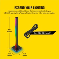 Corsair Icue Lt100 Smart Lighting Tower Expansion Kit