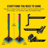 Corsair Icue Lt100 Smart Lighting Tower Starter Kit, Black