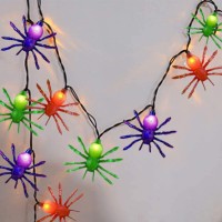 Halloween Spider String Lights 85Ft Hanging Halloween String Lights With 10 Edison Spider Lights Ul Listed For Outdoor Hallow