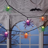 Halloween Spider String Lights 85Ft Hanging Halloween String Lights With 10 Edison Spider Lights Ul Listed For Outdoor Hallow