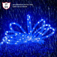 Dingfu 33Ft Led Rope Lights110V 2 Wire Connectable Christmas Rope Lights Outdoor240 Led Waterproof Indoor Outdoor Blue Rope Li