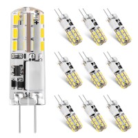 I-Shunfa G4 Led Bulb 1.24W Ac/Dc 12V Bi-Pin Base Light Lamp Daylight White 6000K Equivalent To 10W 20W T3 Halogen Led 24X3014 Smd Non-Dimmable 360Beam Angle.10 Count (Pack Of 1)