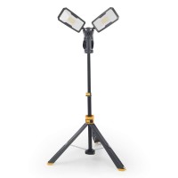 ?Upgraded?Lutec 6290Max 11000 Lumen 92W Dimmable Led Work Light With Telescoping Tripod, Adjustable Color Temperature Dual-Head Work Light With Stand And 8 Ft 3-Prong Power Cord