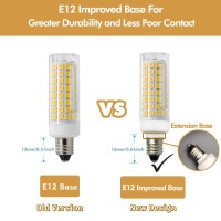 Hxwy E12 Led Bulb 7W E12 Bulb Equivalent To E12 75W Halogen Bulb Dimmable 120V 730Lm E12 Candelabra Base T3T4 Light Bulbs For