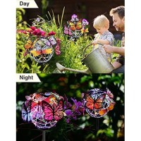 Solar Lights Outdoor Butterfly Lights Garden Decorative Solar Stake Lights With Butterflies Decor Powered Waterproof For Garden Yard Pathway 2 Pack