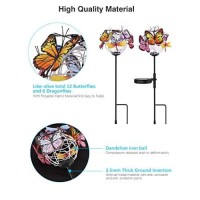 Solar Lights Outdoor Butterfly Lights Garden Decorative Solar Stake Lights With Butterflies Decor Powered Waterproof For Garden Yard Pathway 2 Pack