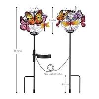 Solar Lights Outdoor Butterfly Lights Garden Decorative Solar Stake Lights With Butterflies Decor Powered Waterproof For Garden Yard Pathway 2 Pack