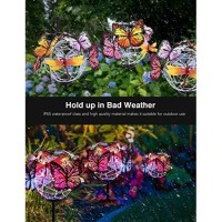 Solar Lights Outdoor Butterfly Lights Garden Decorative Solar Stake Lights With Butterflies Decor Powered Waterproof For Garden Yard Pathway 2 Pack