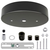 Ecudis Chandelier Canopy Kit, 5 1/8 Ceiling Lighting Modern Steel Canopy Kit Light Fixture Cover Plate With Hardware For Pendant Lighting Fixtures