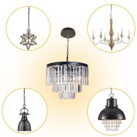 Ecudis Chandelier Canopy Kit, 5 1/8 Ceiling Lighting Modern Steel Canopy Kit Light Fixture Cover Plate With Hardware For Pendant Lighting Fixtures