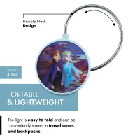 Withit Disney Frozen 2 Clip On Book Light - Elsa & Anna 3D - Led Reading Light With Clip For Books/Ebooks, Dimmable, Reduced Glare, Portable & Lightweight Bookmark Light For Kids, Batteries Included