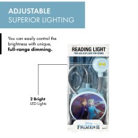 Withit Disney Frozen 2 Clip On Book Light - Elsa & Anna 3D - Led Reading Light With Clip For Books/Ebooks, Dimmable, Reduced Glare, Portable & Lightweight Bookmark Light For Kids, Batteries Included