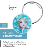 Withit Disney Frozen 2 Clip On Book Light - Elsa 3D - Led Reading Light With Clip For Books/Ebooks, Dimmable, Reduced Glare, Portable & Lightweight Bookmark Light For Kids, Batteries Included