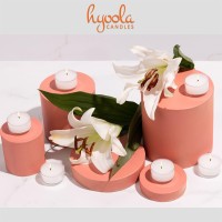 Hyoola Scented Tealight Candles Clear Cup Lily Tealight Candles Scented 6 Hour Burn Time 15 Pack European Made