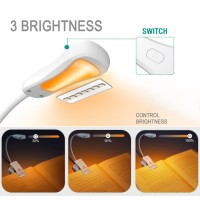 Vekkia Rechargeable Amber Book Light 7 Led (White