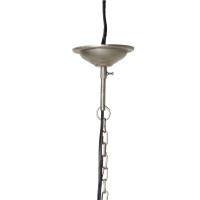 Featuring farmhouse style this sturdy metal constructed pendant lamp is here to transform the look of your home and illuminate the entire space Scalloped metal shade with hanger on top completes the look and makes it a piece worth addition 5 inch cord and