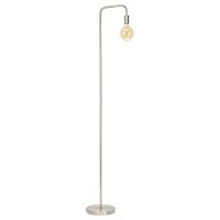 Obright Industrial Floor Lamp For Living Room, Metal Lamp, 70 Inches, E26 Socket, Minimalist Design For Decorative Lighting, Stand Lamp For Bedroom, Office, Brushed Nickel