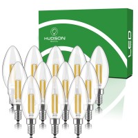 Dimmable E12 Led Candelabra Bulb Set - 4W, 40W Equivalent - 5000K Daylight White Vintage Style Candle Lightbulb For Chandelier, Ceiling Fan, Sconce, Desk Lamp Or Porch Lights, Torpedo Top (Pack Of 12)