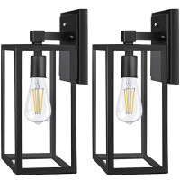 Dusk To Dawn Outdoor Light Fixtures Wall Mount, Sensor Porch Lights, Anti-Rust Exterior Wall Sconce Lighting Lamp, Waterproof Wall Lantern For Doorway, Garage, 2-Pack