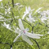 Asfsky Dragonfly Lights String Solar Lights Outdoor Decorative Colorful Lights Garden Yard Decoration Waterproof 30 Dragonfly Lights