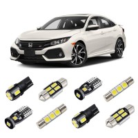 BRISHINE Super Bright 6000K White LED Interior Light Kit for 20162020 2021 Honda Civic CoupeSedanHatchback This package offers everything you will need to replace your dim traditional bulbs with our powerful LEDs Each BRISHINE lighting kit comes with nonm