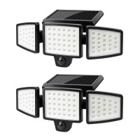 Le Solar Lights For Outside Motion Sensor Outdoor Lights Wl4000 High Brightness 3 Adjustable Heads 270A Wide Lighting Angle