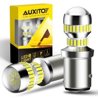 Auxito 1157 Led Bulb White, 400% Super Bright 2057 2357 7528 Bay15D Led Light Bulbs For Backup Reverse Signal Blinker Tail Parking Drl Brake Lights, 6000K White