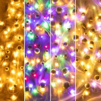 Awq 66Ft 200 Led Christmas Lights Fairy String Lights Plug In 11 Modes Timer Function Waterproof Extendable With Remote Control For Indoor Outdoor Wedding Party Christmas Decor (Warm & Multicolor)