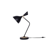 Benjara 17 Inches Metal Frame Desk Lamp With Round Shade, Black