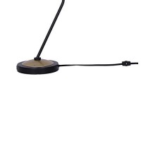 Benjara 17 Inches Metal Frame Desk Lamp With Round Shade, Black