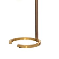 Benjara 18 Inches Metal Frame Table Lamp With Glass Shade, Gold