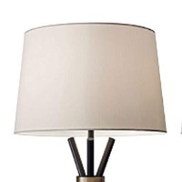 Benjara Metal Table Lamp With Tripod Base, Set Of 2, Whiteblack