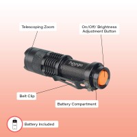 Led Flashlight Blue Light Blocking Amber Flashlight By Hooga 1600K Warm Light For Eye Care Sleep Aid Aa Battery Included A