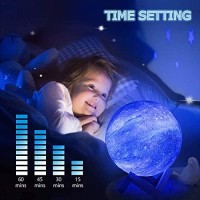 Moon Lamp, Night Light, 16 Colors Led Moon Light 7.0 Inch 3D Printing Kids Light Lamp With Stand, Remote&Touch Control, Usb Rechargeable, Gift For Kids Friends Parent Birthday Christmas New Year