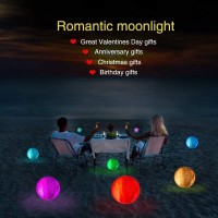 Moon Lamp, Galaxy Night Light, 16 Colors Large Galaxy Light 3D Printing Moon Night Light With Stand/Remote Control/Touch/Usb Rechargeable, Moon Light For Kids Baby Friend Family Gifts (9.6 Inch)