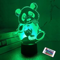 Fullosun Panda Gifts,3D Lamp Kids Night Light With Remote Control 16 Colors + Dim Function+Color Changing, Decor For Xmas Birthday Gifts Kids