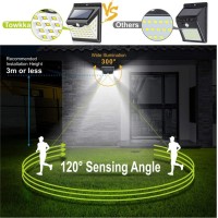 Solar Lights Outdoor40 Led 3 Working Modes Towkka Wireless Ip65 Waterproof Solar Lights With 300 Lighting Angle Security S