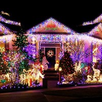 Jmexsuss Icicle Christmas Lights Outdoor 400 Led 38.8Ft, Plug In Multicolor Icicle Lights With 8 Modes Connectable Christmas Icicle Lights For House Outdoor Indoor Patio Fireplace Christmas Decor