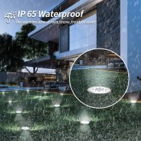 Pozzolanas Solar Ground Lights 8 Led Garden Lights For Outdoor Waterproof Inupgraded Bright Inground Lights For Lawn Pathwa