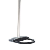 Outfit your contemporary themed home with a glam appeal by adding this Arc Floor lamp Constructed from black finished metal with U shaped base for stability this lamp features 4 chandelier style lights with acrylic crystals that arc out from a single poin