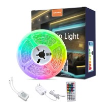 Xinlight Led Strip Lights, 16.4Ft Rgb Color Changing Light Strip Kit With Remote And Control Box For Room,Bedroom, Tv, Cupboard Decoration, Bright 5050 Leds, Easy Installation