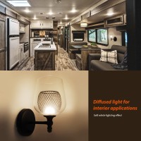 Dream Lighting 12Volt Dc Led Dinette Light Fixture With Switch For Rv Automotive Boat Ceiling Lighting, Indoor Pendant Lamp For Kitchen Island, Dining Table - Matte Black Mesh Shade, 3500K