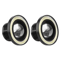 Akozon Cob Angel Eyes Fog Lights, Universal 2Pcs 30W Led Cob Angel Eyes Daytime Running Light Car Vehicle Fog Lights(3.5Inches)