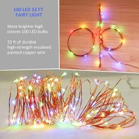 Anlaibao 100 Led 33Ft Fairy String Light, 8 Modes Usb Plug In, With Remote Control Timer & Dimming Twinkle Firefly Lights For Bedroom Garden Party Decoration, Multi Color