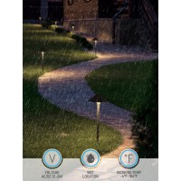 Leonlite Low Voltage Landscape Lights 3W 12V Pathway Lighting Wired Ip65 Waterproof Light For Yard Lawn Etl Listed Bronze Al