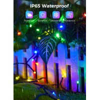 2Pack 480Led 170Ft Total Solar Outdoor Lights Ip65 Waterproof Solar Powered Lights With 8 Lighting Modes For Party Garden Yard